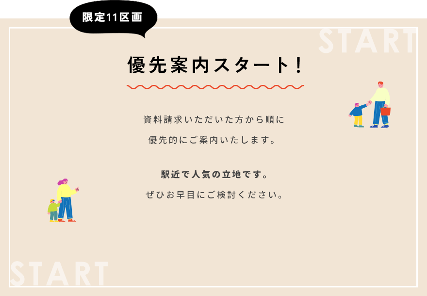 優先案内スタート