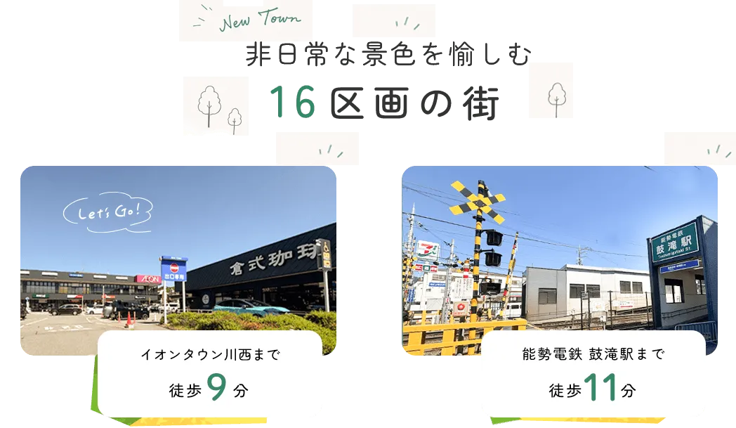 非日常な景色を愉しむ16区画の街