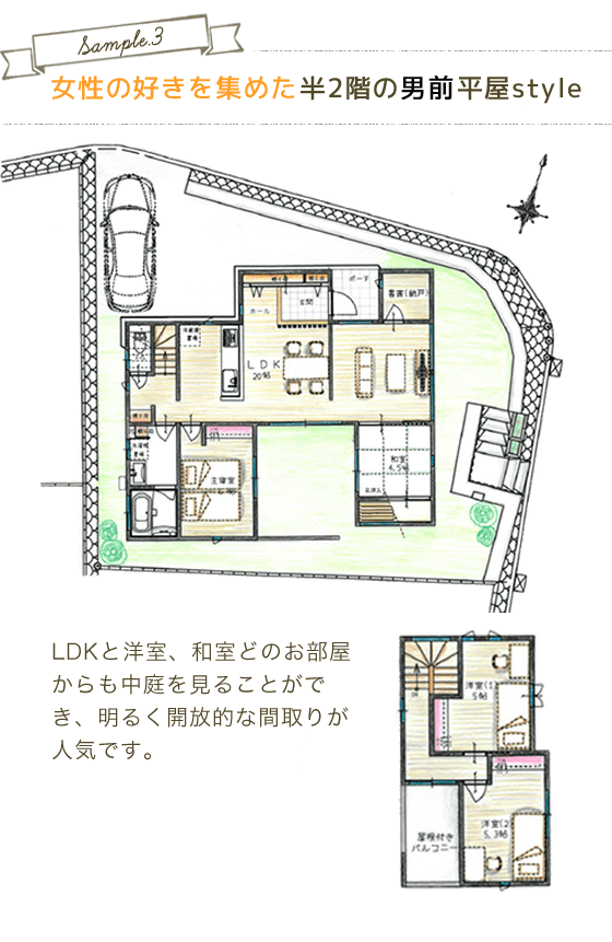 平屋の人気間取り3